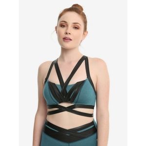 Her Universe Sports Bra Womens Marvel Asgardian Loki Low-Impact Strappy Size M